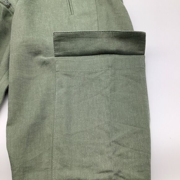 BCBG MAXAZRIA Womens Linen Blend Pants Green Size XXS - Picture 7 of 10